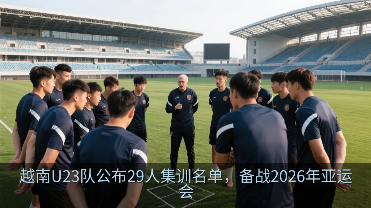 越南U23队球员在训练场进行备战
