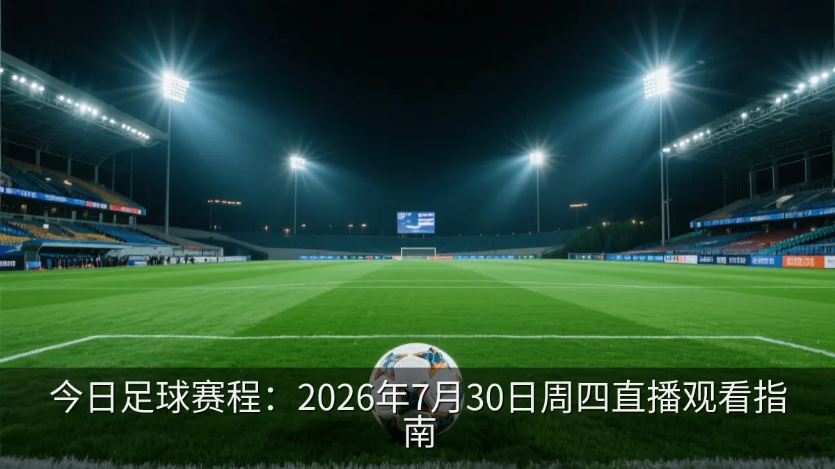 今日足球赛程：2026年7月30日周四直播观看指南