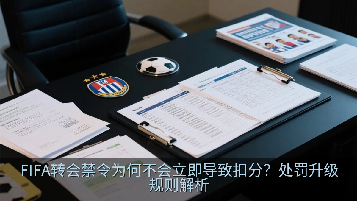 足球转会窗口关闭概念画面，展示球员注册与财务文件